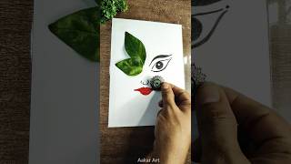 Navratri Day 2 Embrace the Green Vibes 🌿  Creative Art Ideas shorts [upl. by Dearr901]