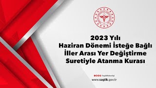 2023 Yılı Haziran Dönemi İsteğe Bağlı İller Arası Yer Değiştirme Suretiyle Atanma Kurası [upl. by Etyak]