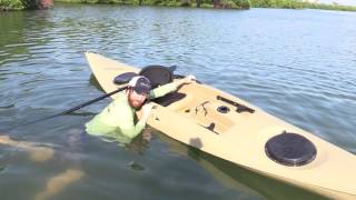 How To ReEnter A Kayak In Deep Water Standard amp Trick Method [upl. by Seftton]