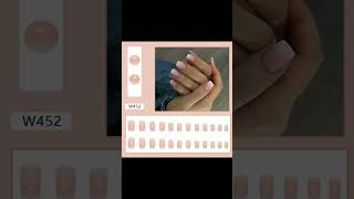 Menggh（WITH GLUE）24pcs false nails Simple French Almond Shape False Nails fashion [upl. by Arturo]