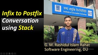 Infix to Postfix conversion  Using stack  Data Structure amp Algorithm [upl. by Oiligriv]