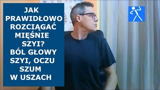 Ćwiczenia na mięśnie szyi  Ból głowy szyi oczu szum w uszach dyskopatia  🇵🇱 🇪🇺 [upl. by Aonehc855]