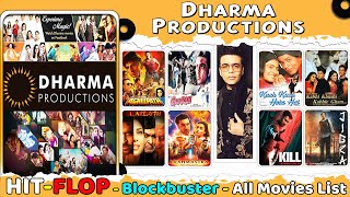 Dharma Productions Hits and Flops all Movie List  Dharma Productions All Films BoxOffice Verdict [upl. by Nehtanhoj]