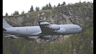 Stunning KC135 Tanker Soars Over Mach Loop Wales [upl. by Elgar]