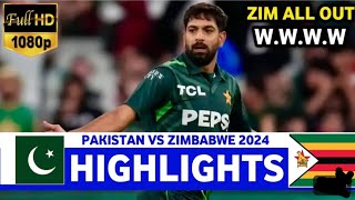 Zimbabwe vs Pakistan 2nd ODI match highlights RK sports [upl. by Arak]