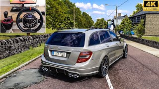 450HP MercedesBenz C63 AMG V8 Wagon Tuned  Assetto Corsa  Steering Wheel Gameplay [upl. by Ulick]