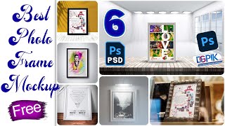 ‎Photo Frames Mockup Psd Free for Photoshop  Modern Photo Frame Mockup PSD Free [upl. by Lenneuq113]