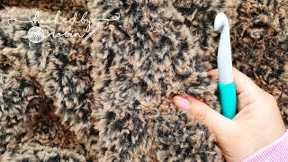 The EASIEST amp BEST Crochet Stitch for Faux Fur Yarn ❤ [upl. by Mcripley]