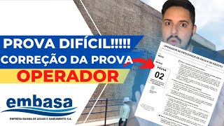 EMBASA 2022  CORREÇÃO DA PROVA [upl. by Yesdnik]