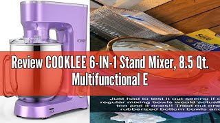 Review COOKLEE 6IN1 Stand Mixer 85 Qt Multifunctional Electric Kitchen Mixer with 9 Accessories [upl. by Vieva90]