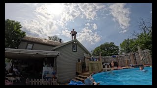 Crazy Kid Jumps Off Roof [upl. by Bowles]