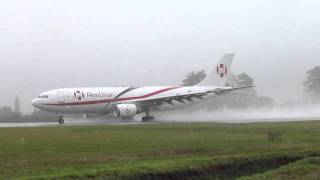 Aerounion Airbus A300 Wet Take Off MROC Costa Rica [upl. by Derron812]