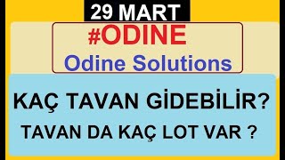 29 MART ODINE KAÇ TAVAN GİDEBİLİR  TAVAN DA KAÇ LOT VAR  Odine Solutions BORSA HİSSE HALKA ARZ [upl. by Dillon186]