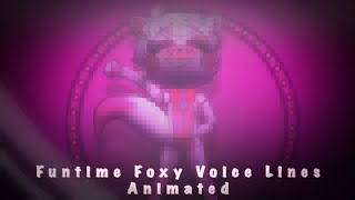 Funtime Foxy Voice Lines  FNaF Sister LocationUCN  Gacha Club Animation [upl. by Rogergcam]