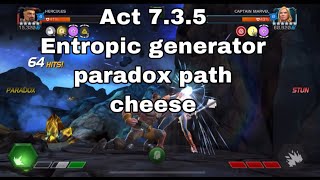 Hercules Cheese on 735 Entropic generator  paradox path  marvel contest of champions [upl. by Afatsum]