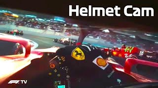 AMAZING View of the Abu Dhabi Race Start from Charles Leclercs Helmet Camera [upl. by Ilah]