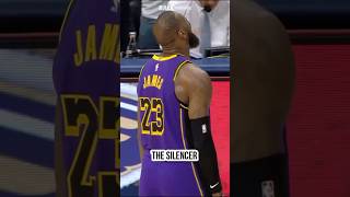 The Silencer Celebration LeBron James Drains Clutch Dagger 3 🔥 shorts nba lebronjames lakers [upl. by Alden48]