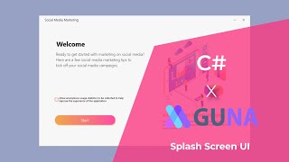 HOW TO MAKE SPLASH SCREEN UI WITH C  GUNAFRAMEWORK  UI WINFORM  VISUAL STUDIO [upl. by Clerissa]