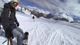 Switzerland 2015 Snowboarding Day 2 Klosters Parsenn [upl. by Eberto322]