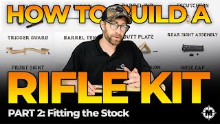 How to Build a Muzzleloader Rifle Kit Part 2 Fitting the Stock traditions muzzleloaders [upl. by Htebasyle380]