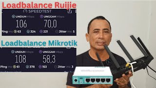 LOADBALANCE MIKROTIK VS RUIJIE loadbalancer loadbalance [upl. by Roel]