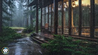 Fall Asleep With Heavy Rain Sounds at Quiet Place Home Forest  Rain Sound for Sleeping amp Bye Insom [upl. by Kerr]