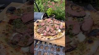 Made a steak pizza for tea 😋pizza steak chimichurri italianfood comfortfood tasty scran [upl. by Obmar]