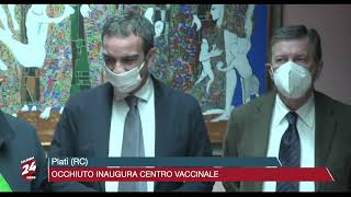 Platì RC Occhiuto inaugura centro vaccinale [upl. by Annaya517]