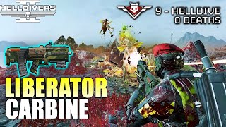 Helldivers 2  Liberator Carbine Gameplay No commenatry Max difficulty No deaths [upl. by Skippy]