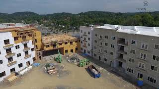 Town Park Lofts in Kingsport Tennessee  September Drone Video Update [upl. by Aenet665]