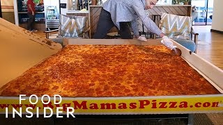 World’s Largest Deliverable Pizza Can Feed 50 People [upl. by Melone]