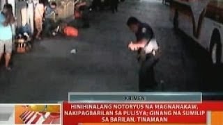 BT Hinihinalang notoryus na magnanakaw nakipagbarilan sa pulisya [upl. by Hrutkay]