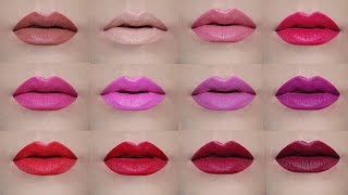 AVON True Color Perfectly Matte Lipsticks  Lip Swatches  Delia Ahmed [upl. by Euqinehs852]