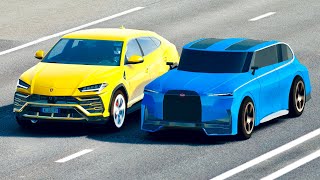 Bugatti SUV Spartacus Concept vs Lamborghini Urus  Drag Race 20 KM [upl. by Nnylannej]