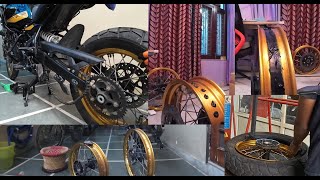 Himalayan 450 Rim Tubeless Conversion  DIY  EP1 [upl. by Marni]