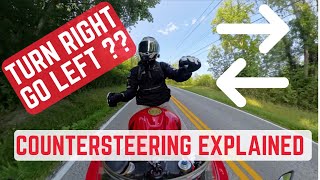 BEGINNERS Lesson on CounterSteering  MotoVlog HowTo [upl. by Hahcim]