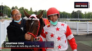 JONATHAN CUOQ  ENTRAÎNEUR DE HELLO BOY DU PIC  QUINTÉ DU MERCREDI 26 JUIN À VICHY [upl. by Terena]