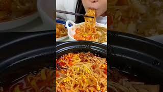 Asmr Mukbang  Eating Potfried pork with mao xuwang It goes really well with rice [upl. by Nitniuq324]