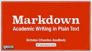 Academic Writing in Markdown [upl. by Tobit]