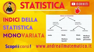 Corso di Statistica  Indici della statistica monovariata  Andrea il Matematico [upl. by Frey]