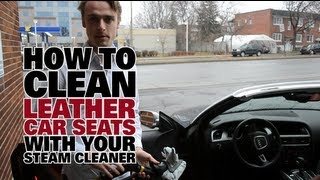 How To Steam Clean Leather Car Seats  Dupray Steam Cleaners [upl. by Lerud212]