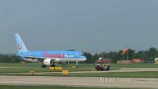 Thomson 263H Bird Strike In Manchester Airport [upl. by Annayram]