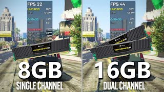 8GB vs 16GB RAM UHD 630  Test in 6 Games [upl. by Hedaza]