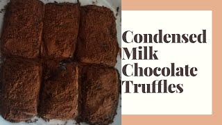 Condensed Milk Chocolate Truffles  EASY  2 Ingredients [upl. by Adanar343]