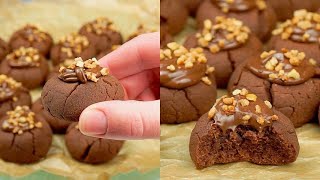 Nutellotti fatti in casa la ricetta dei biscotti con un cuore di crema di nocciole [upl. by Capwell]