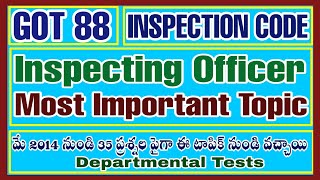 DEPARTMENTAL TESTS GOT PAPER CODE 88 AP INSPECTION CODE  INSPECTING OFFICERS GOT 88 [upl. by Norword]