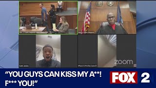 Man tells Michigan judge to quotKISS MY A and quotF YOUquot [upl. by Hadihahs353]