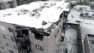 2 Days After Des Plaines Fire At The Landings  Drone Video [upl. by Mad544]