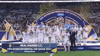 ⚪️ Real Madrid Lift The Intercontinental Cup 2024  Full CELEBRATION [upl. by Faber]