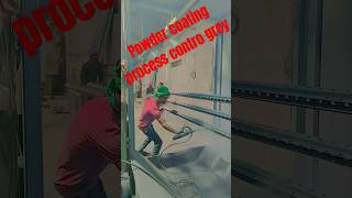 Powder coating process contro grey 🩶youtubeshorts powdercoating viralvideo subscribe [upl. by Uranie]